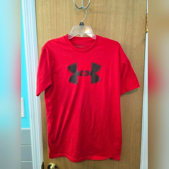 Under Armour Red Short Sleeve Tee Vibrant Crew Neck Mens M - Picture 1 of 3